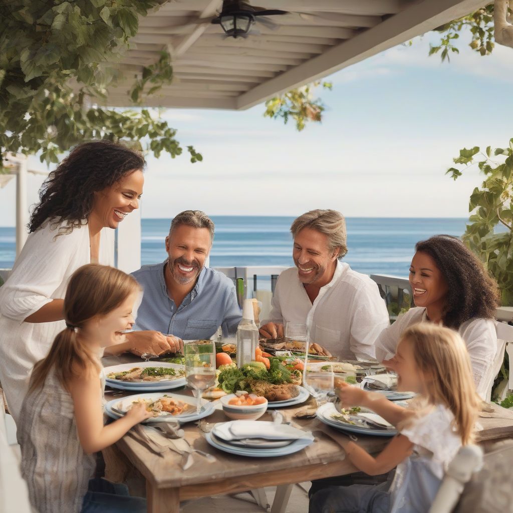 Family Enjoying Luxury Dinner