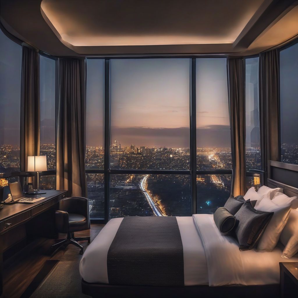 Luxurious Hotel Room with a View