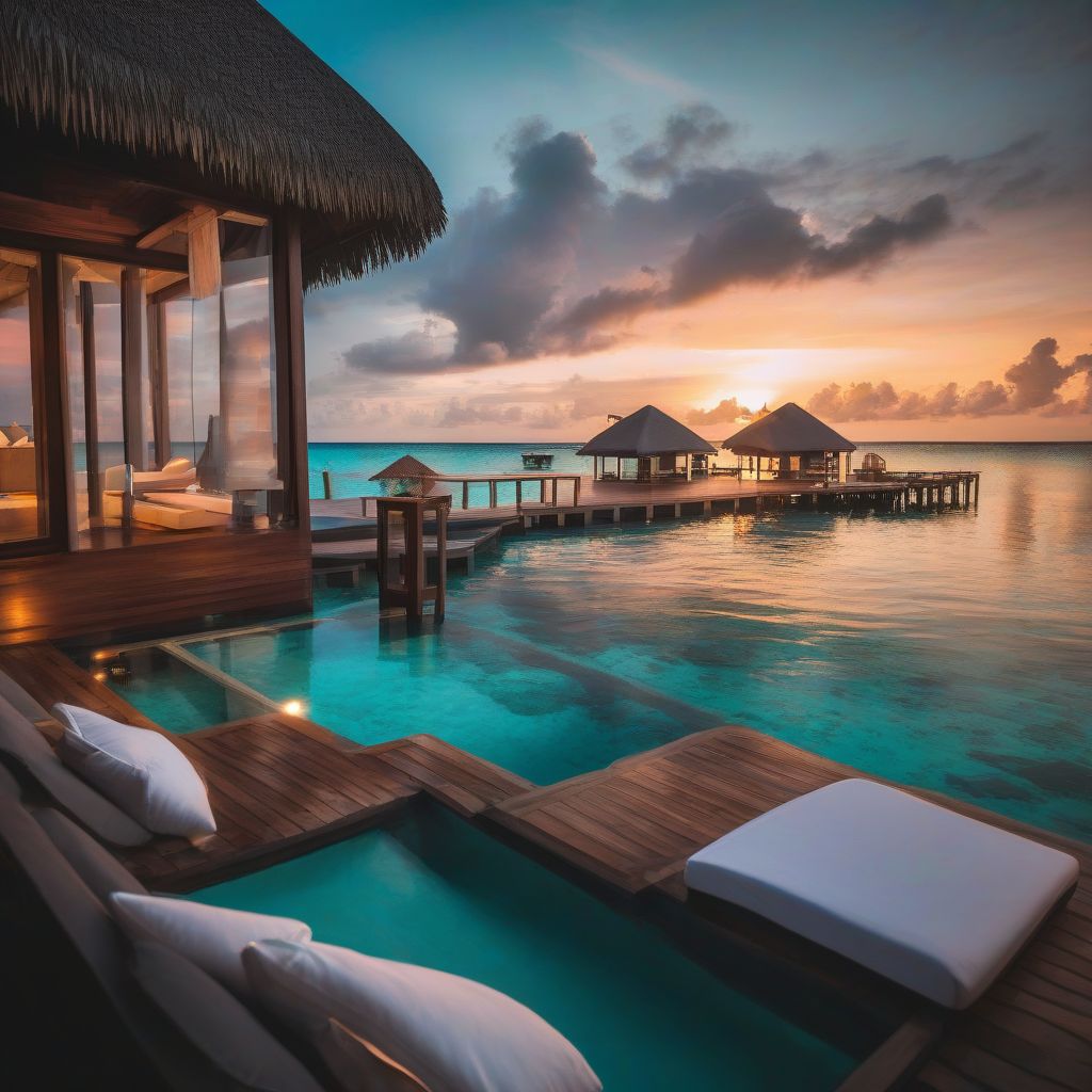 Luxurious Overwater Bungalow in the Maldives