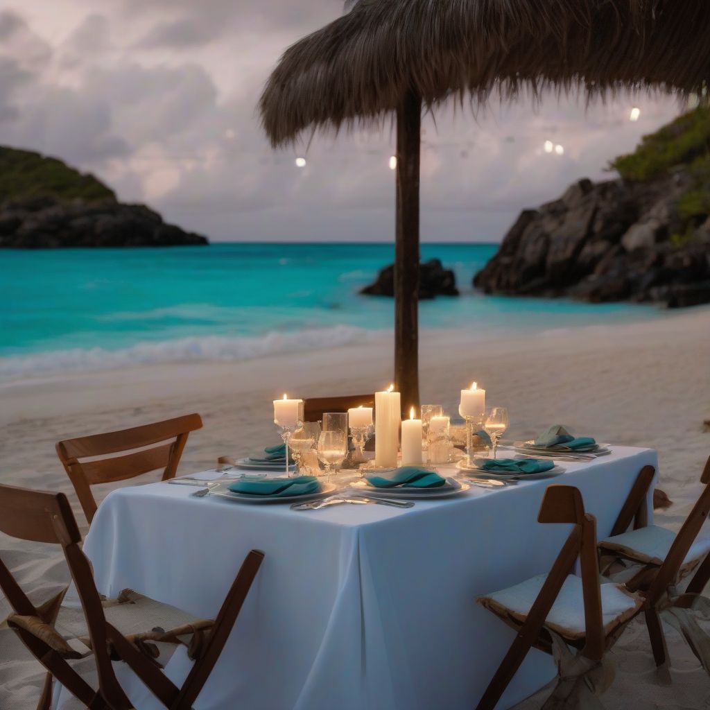 Romantic Beachfront Dining in St. Barts